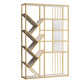 Glam Metal Bookshelf Standard Open Back Bookcase with Shelves