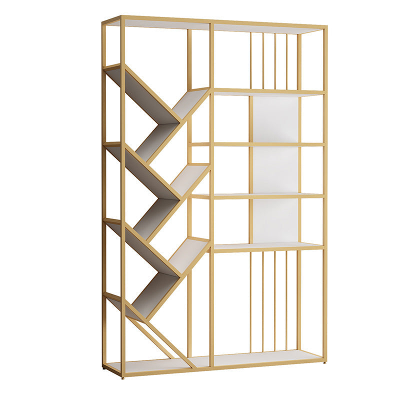 Glam Metal Bookshelf Standard Open Back Bookcase with Shelves