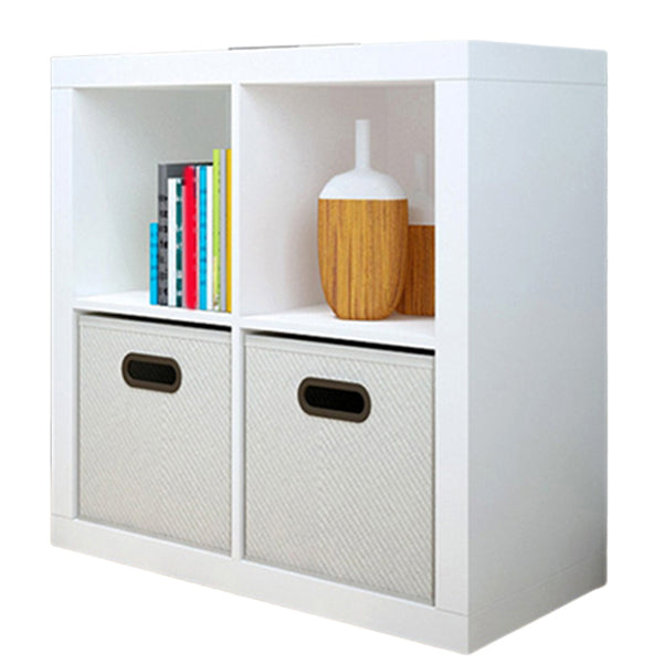 Contemporary Standard Bookshelf Engineered Wood Open Back Bookcase (Drawers not Included) 30"L x 15"W x 30"H White Clearhalo 'Bookcases' 'furn' 'furn_bookcases' 'Furniture' 'Office Furniture' 6758739