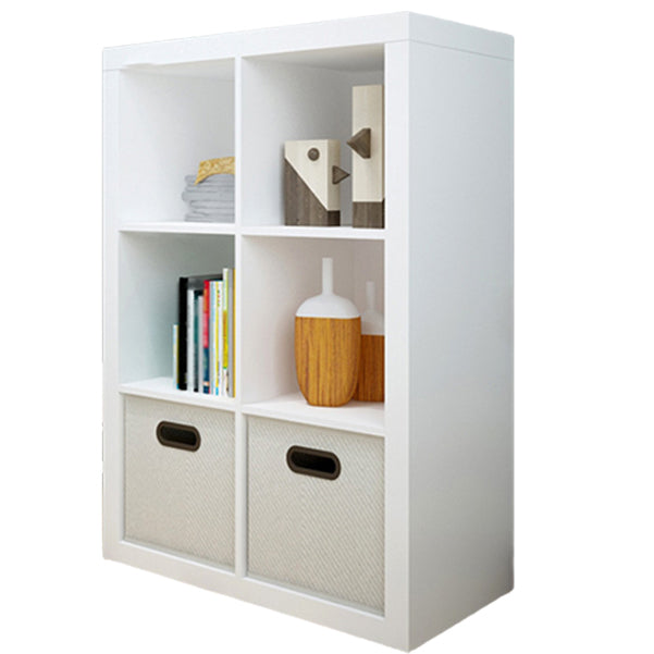 Contemporary Standard Bookshelf Engineered Wood Open Back Bookcase (Drawers not Included) 30"L x 15"W x 43"H White Clearhalo 'Bookcases' 'furn' 'furn_bookcases' 'Furniture' 'Office Furniture' 6758742