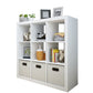 Contemporary Standard Bookshelf Engineered Wood Open Back Bookcase (Drawers not Included) 43"L x 15"W x 44"H White Clearhalo 'Bookcases' 'furn' 'furn_bookcases' 'Furniture' 'Office Furniture' 6758744