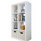 Contemporary Standard Bookshelf Engineered Wood Open Back Bookcase (Drawers not Included) 30"L x 15"W x 57"H White Clearhalo 'Bookcases' 'furn' 'furn_bookcases' 'Furniture' 'Office Furniture' 6758746