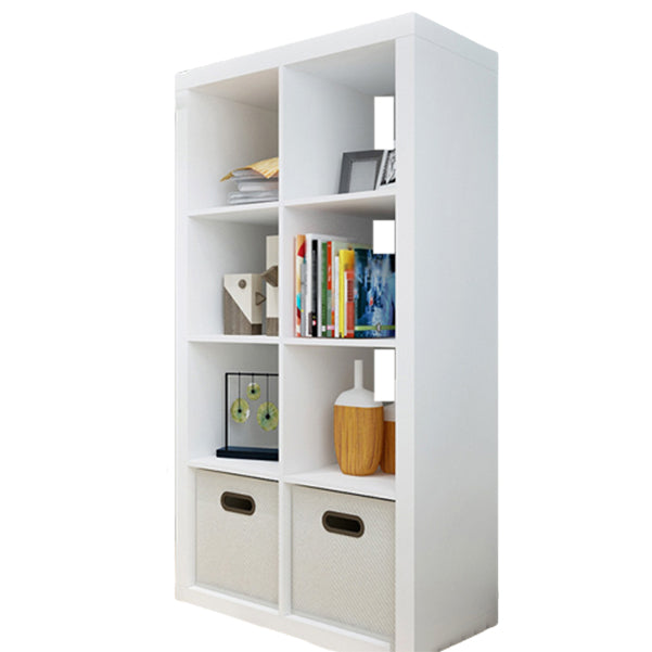Contemporary Standard Bookshelf Engineered Wood Open Back Bookcase (Drawers not Included) 30"L x 15"W x 57"H White Clearhalo 'Bookcases' 'furn' 'furn_bookcases' 'Furniture' 'Office Furniture' 6758746