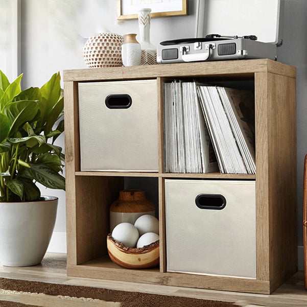 Contemporary Standard Bookshelf Engineered Wood Open Back Bookcase (Drawers not Included) 30"L x 15"W x 30"H Natural Clearhalo 'Bookcases' 'furn' 'furn_bookcases' 'Furniture' 'Office Furniture' 6758749