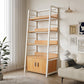 Ladder Open Back Bookshelf Modern Style Engineered Wood Bookcase with Shelves