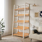 Ladder Open Back Bookshelf Modern Style Engineered Wood Bookcase with Shelves