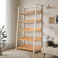 Ladder Open Back Bookshelf Modern Style Engineered Wood Bookcase with Shelves