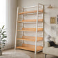 Ladder Open Back Bookshelf Modern Style Engineered Wood Bookcase with Shelves
