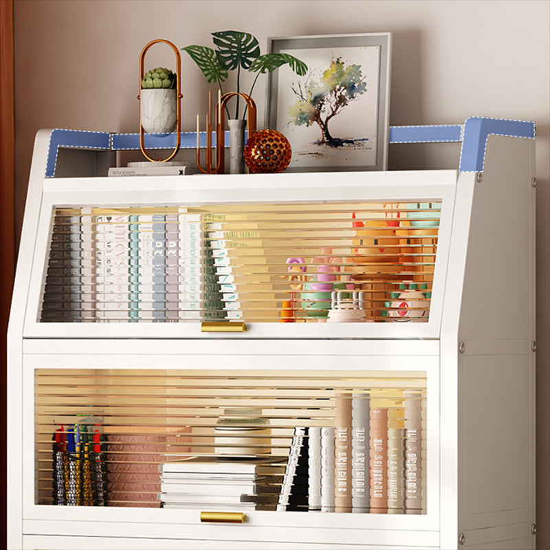 Estantería estándar de metal estantería contemporánea de espalda con gabinetes