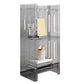 Modern Style Closed Back Bookcase Acrylic Standard Bookshelf 15.7"L x 9.8"W x 33.1"H Grey Clearhalo 'Bookcases' 'furn' 'furn_bookcases' 'Furniture' 'Office Furniture' 6758884