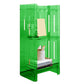 Modern Style Closed Back Bookcase Acrylic Standard Bookshelf 15.7"L x 9.8"W x 33.1"H Green Clearhalo 'Bookcases' 'furn' 'furn_bookcases' 'Furniture' 'Office Furniture' 6758886