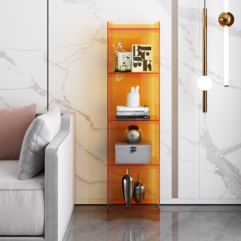 Modern Style Closed Back Bookcase Acrylic Standard Bookshelf Clearhalo 'Bookcases' 'furn' 'furn_bookcases' 'Furniture' 'Office Furniture' 6758900