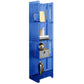 Modern Style Closed Back Bookcase Acrylic Standard Bookshelf 15.7"L x 9.8"W x 59.8"H Blue Clearhalo 'Bookcases' 'furn' 'furn_bookcases' 'Furniture' 'Office Furniture' 6758906