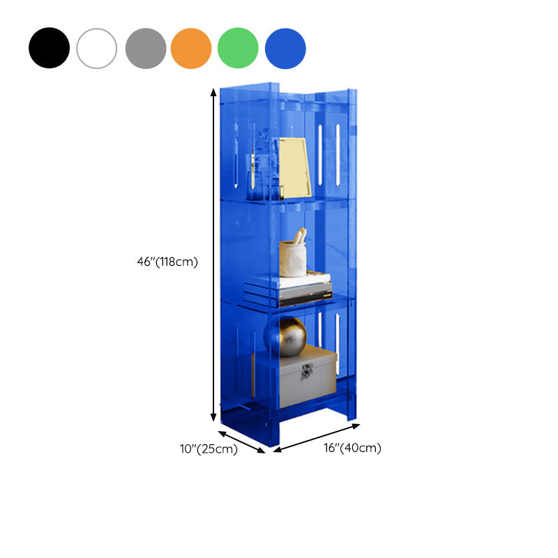 Modern Style Closed Back Bookcase Acrylic Standard Bookshelf Clearhalo 'Bookcases' 'furn' 'furn_bookcases' 'Furniture' 'Office Furniture' 6758911