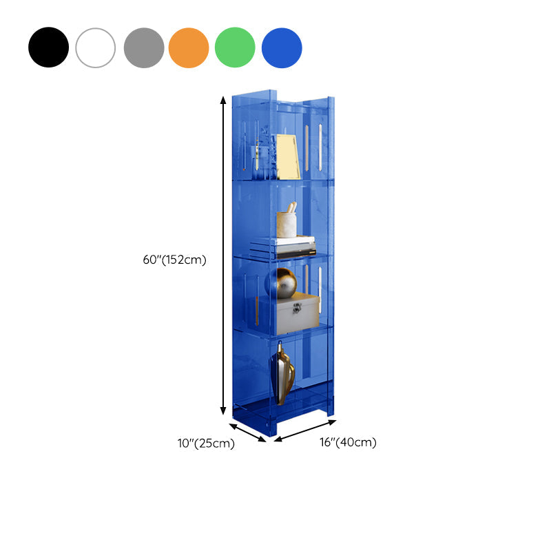 Modern Style Closed Back Bookcase Acrylic Standard Bookshelf Clearhalo 'Bookcases' 'furn' 'furn_bookcases' 'Furniture' 'Office Furniture' 6758912
