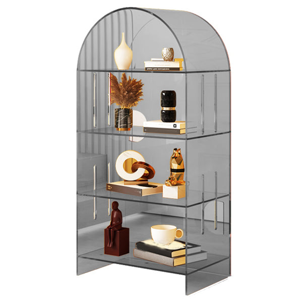 Acrylic Closed Back Standard Bookshelf Modern Style Bookcase