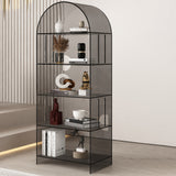 Acrylic Closed Back Standard Bookshelf Modern Style Bookcase