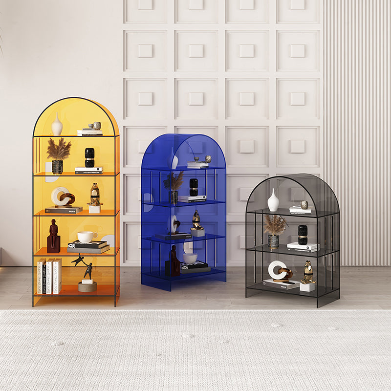 Acrylic Closed Back Standard Bookshelf Modern Style Bookcase