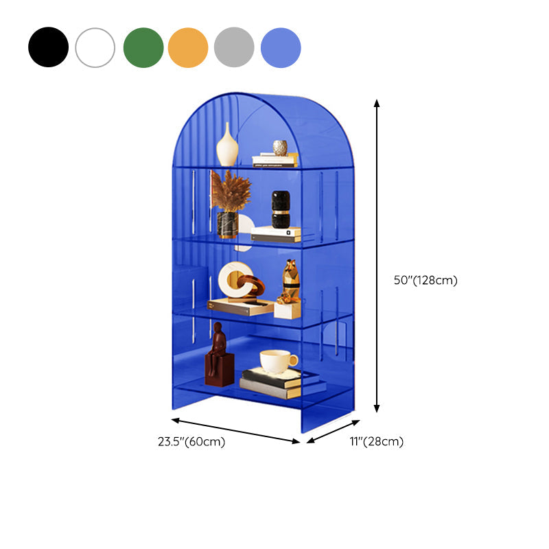 Acrylic Closed Back Standard Bookshelf Modern Style Bookcase