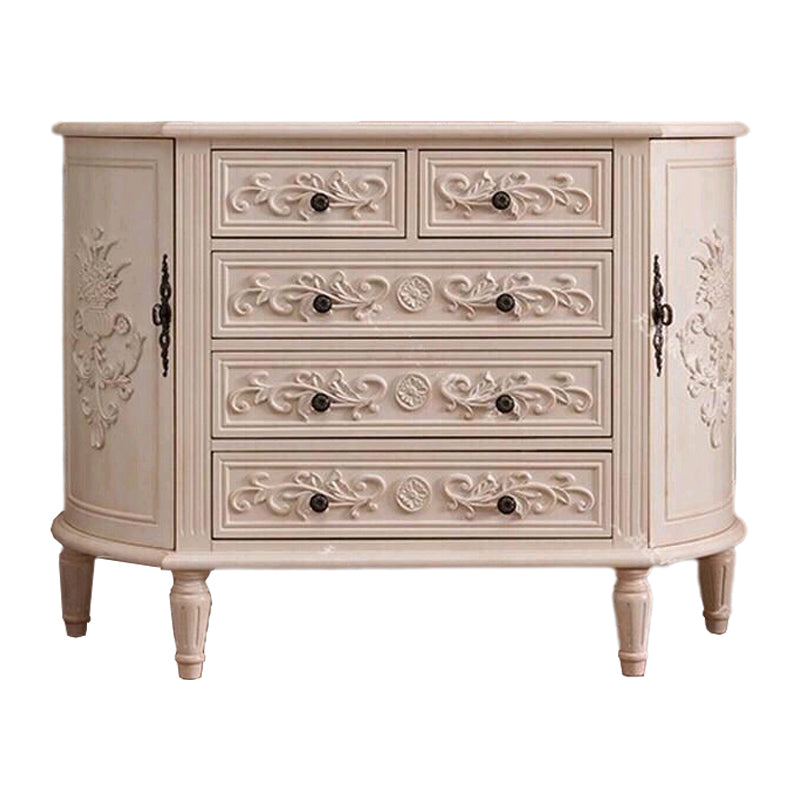 Cómoda de almacenamiento de madera maciza Cómoda de almacenamiento tradicional con 3/4/5 cajones
