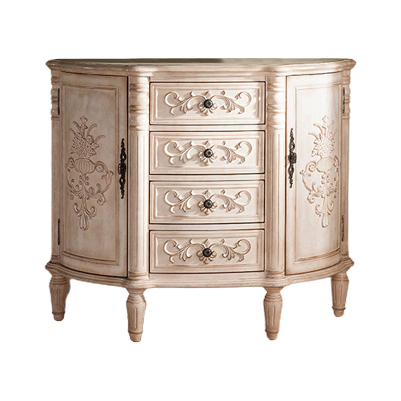 Cómoda de almacenamiento de madera maciza Cómoda de almacenamiento tradicional con 3/4/5 cajones