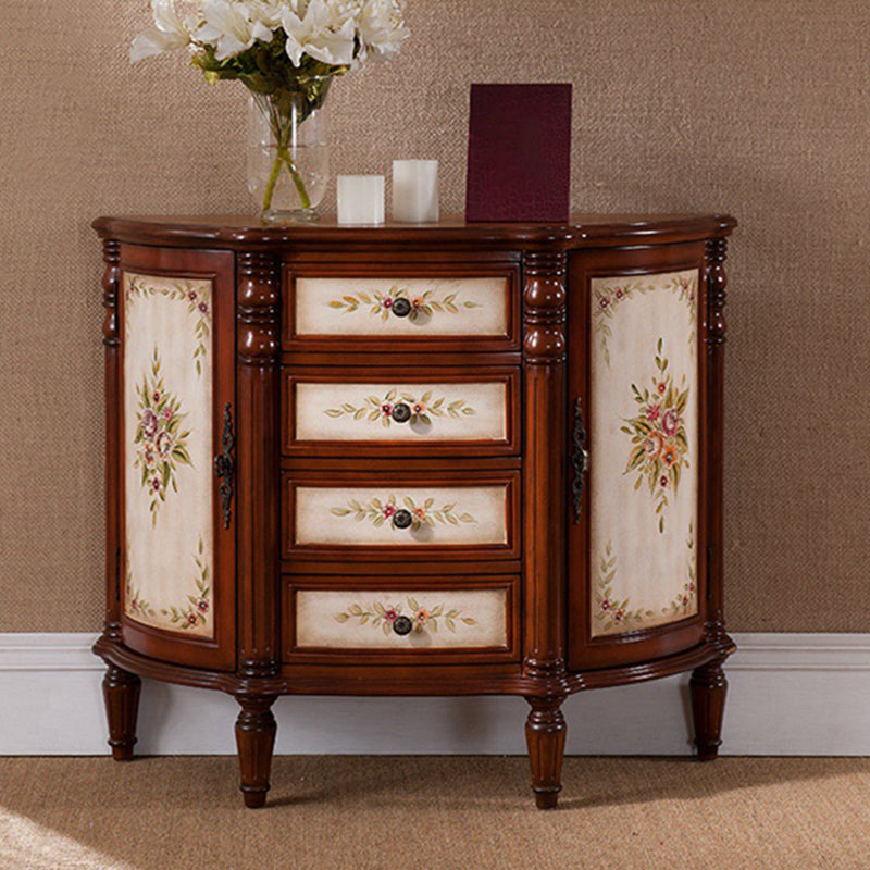 Cómoda de almacenamiento de madera maciza Cómoda de almacenamiento tradicional con 3/4/5 cajones