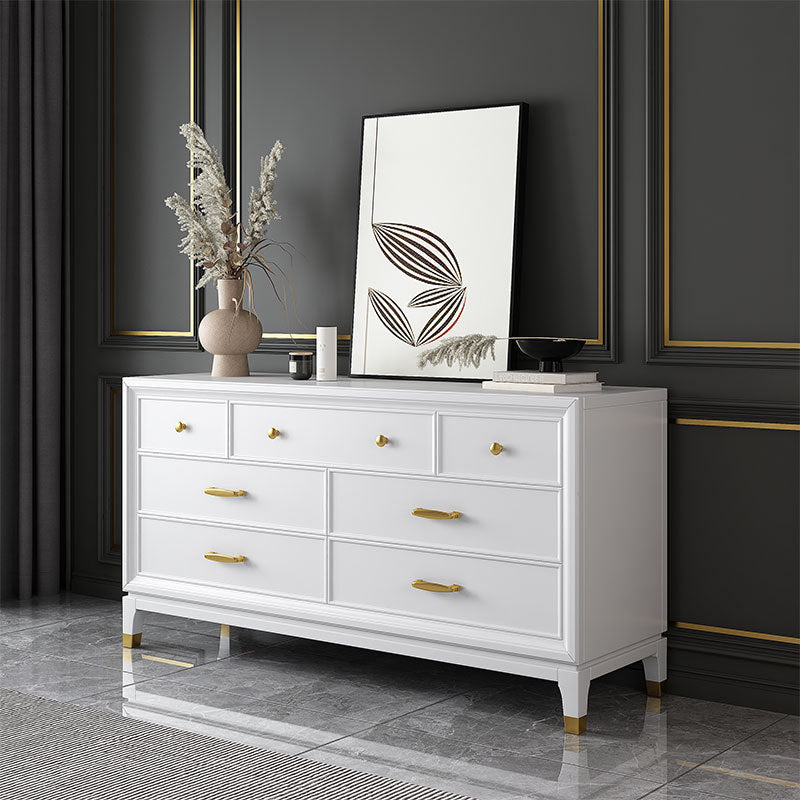 Ultra-Modern Double Dresser White Storage Chest Dresser for Bedroom Clearhalo 'Bedroom Furniture' 'Dressers & Chests' 'dressers_chests' 'furn' 'furn_dressers_chests' 'Furniture' 6759484