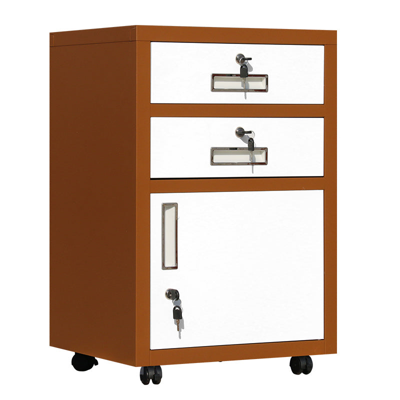 Contemporary File Cabinets Steel Frame Filing Cabinets with Key Lock for Office Clearhalo 'Filing Cabinets' 'filling_cabinets' 'furn' 'furn_filling_cabinets' 'Furniture' 'Office Furniture' 6759556