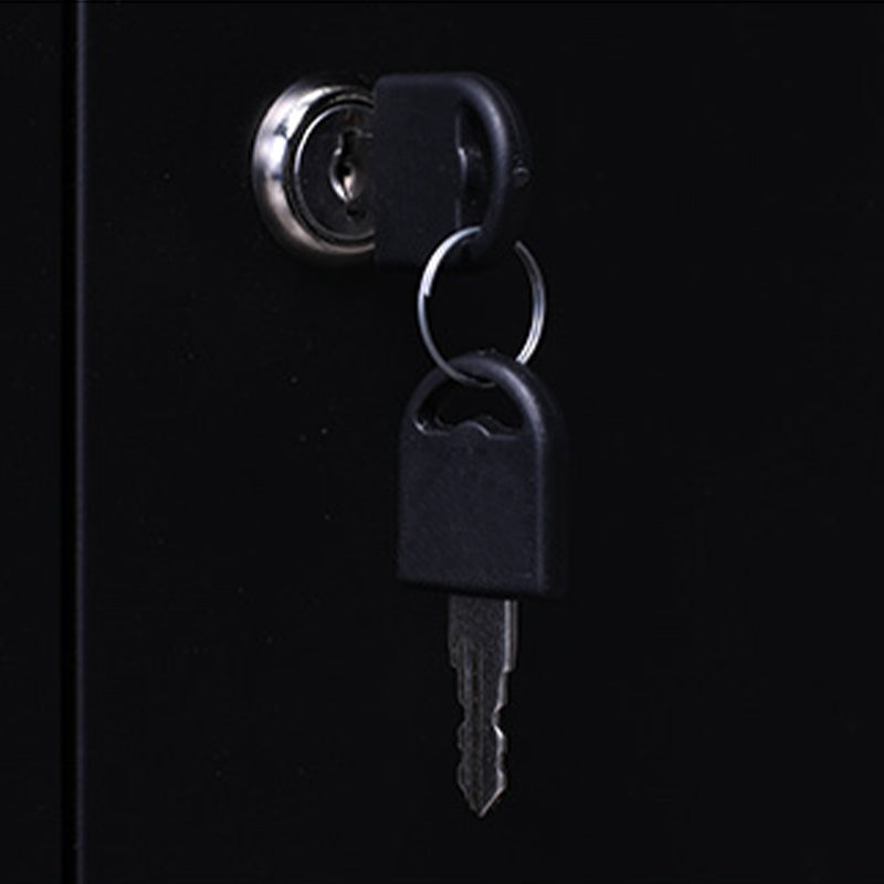 Zeitgenössischer Aktenschrank Stahlrahmenschlüssel Schloss weißer lateraler Aktenschrank für Büro