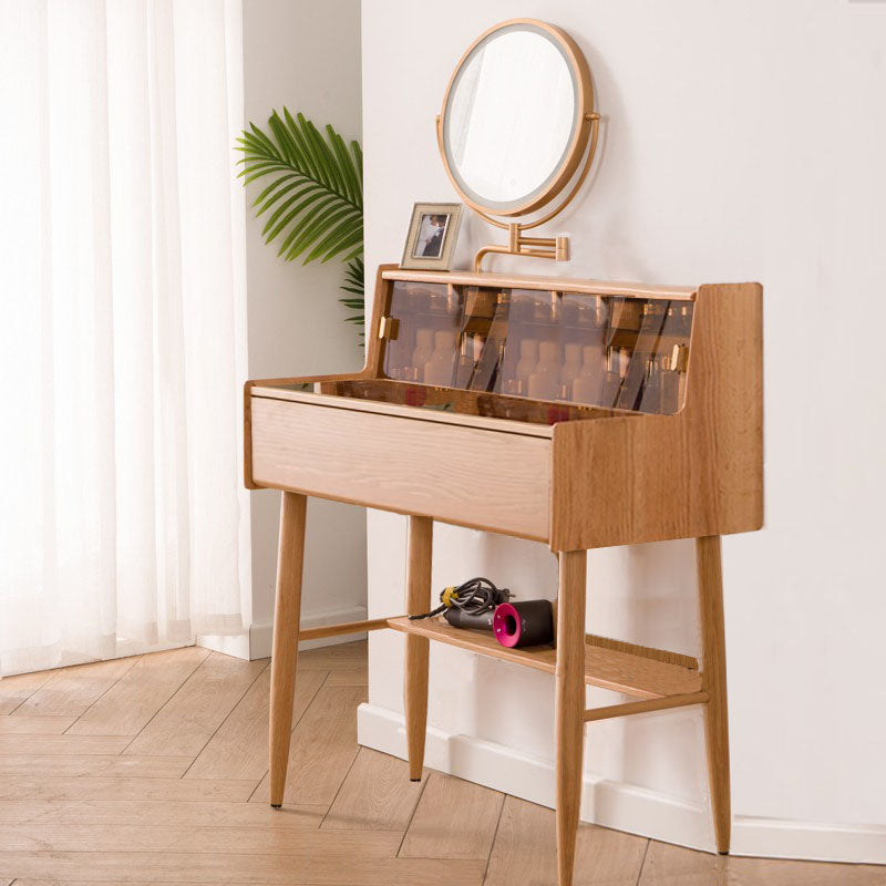 Camera da letto per trucco per trucco in vetro contemporaneo 36,6 "H Vanity per il trucco