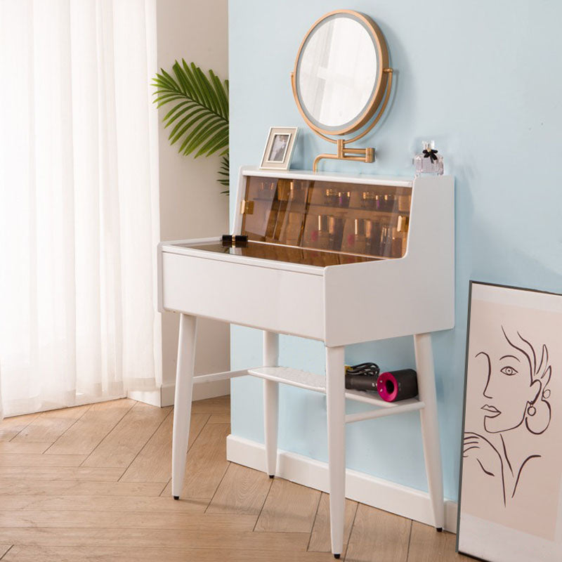 Camera da letto per trucco per trucco in vetro contemporaneo 36,6 "H Vanity per il trucco
