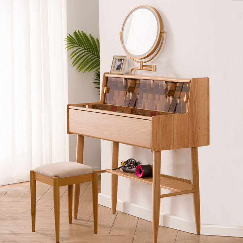 Camera da letto per trucco per trucco in vetro contemporaneo 36,6 "H Vanity per il trucco