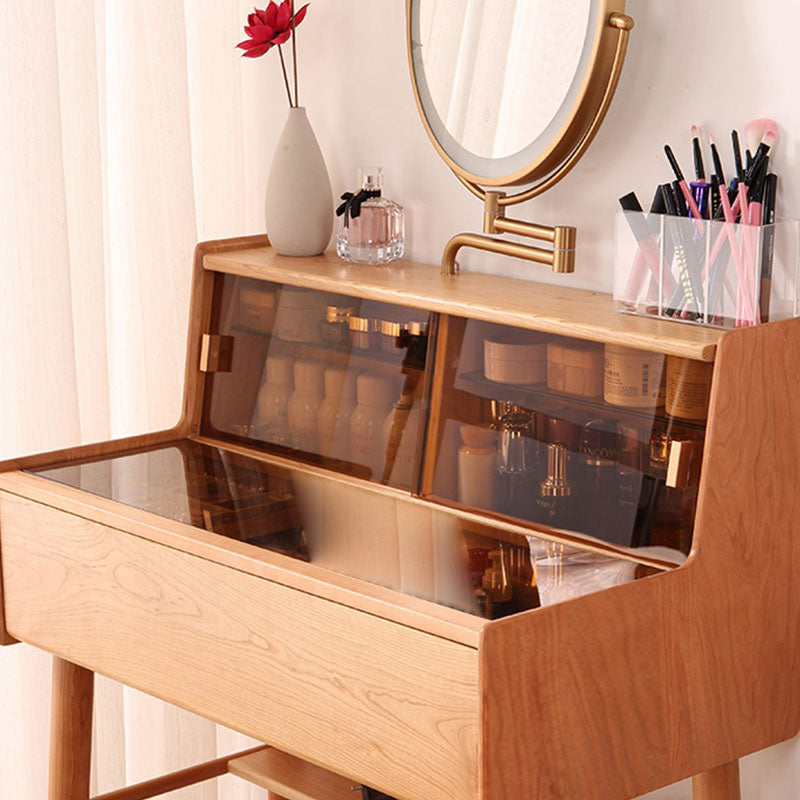 Camera da letto per trucco per trucco in vetro contemporaneo 36,6 "H Vanity per il trucco