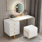 Leather Makeup Vanity Desk Lighted Mirror Makeup Vanity Desk Table