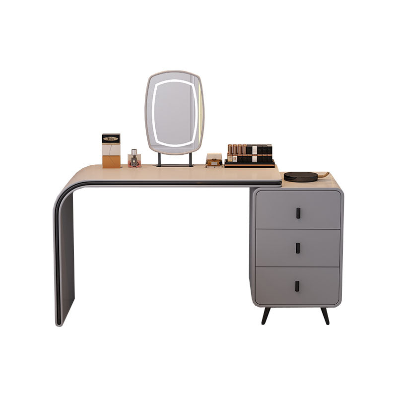 Leather Makeup Vanity Desk Lighted Mirror Makeup Vanity Desk Table