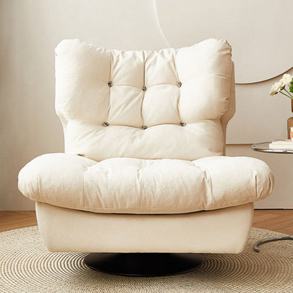 Sedia a base di ala a base girevole in finta in finmo contemporaneo.