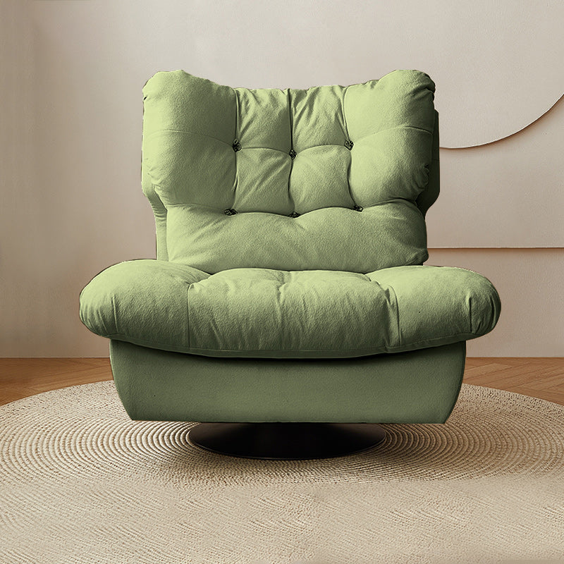 Sedia a base di ala a base girevole in finta in finmo contemporaneo.