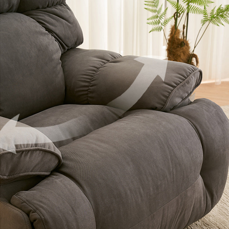 Contemporary Solid Color Standard Recliner Microsuede Recliner Chair Clearhalo 'Chairs & Seating' 'furn' 'furn_recliners' 'Furniture' 'Living Room Furniture' 'Recliners' 6760018