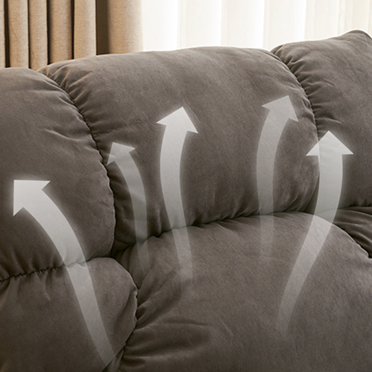 Contemporary Solid Color Standard Recliner Microsuede Recliner Chair Clearhalo 'Chairs & Seating' 'furn' 'furn_recliners' 'Furniture' 'Living Room Furniture' 'Recliners' 6760020