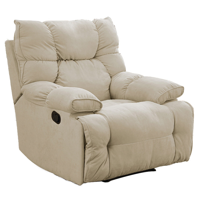Contemporary Solid Color Standard Recliner Microsuede Recliner Chair Clearhalo 'Chairs & Seating' 'furn' 'furn_recliners' 'Furniture' 'Living Room Furniture' 'Recliners' 6760023