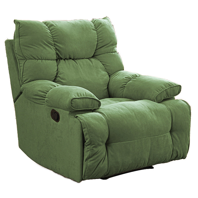 Contemporary Solid Color Standard Recliner Microsuede Recliner Chair Clearhalo 'Chairs & Seating' 'furn' 'furn_recliners' 'Furniture' 'Living Room Furniture' 'Recliners' 6760026