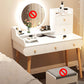 Contemporary White Vanity Dressing Table with Mirror in Solid Wood Makeup Vanity 39"L x 16"W x 50"H 5 Clearhalo 'Bedroom Furniture' 'furn' 'furn_makeup_vanities' 'Furniture' 'Makeup Vanities' 'makeup_vanities' 6760038