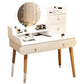 Contemporary White Vanity Dressing Table with Mirror in Solid Wood Clearhalo 'Bedroom Furniture' 'furn' 'furn_makeup_vanities' 'Furniture' 'Makeup Vanities' 'makeup_vanities' 6760043