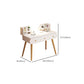 Contemporary White Vanity Dressing Table with Mirror in Solid Wood Clearhalo 'Bedroom Furniture' 'furn' 'furn_makeup_vanities' 'Furniture' 'Makeup Vanities' 'makeup_vanities' 6760051
