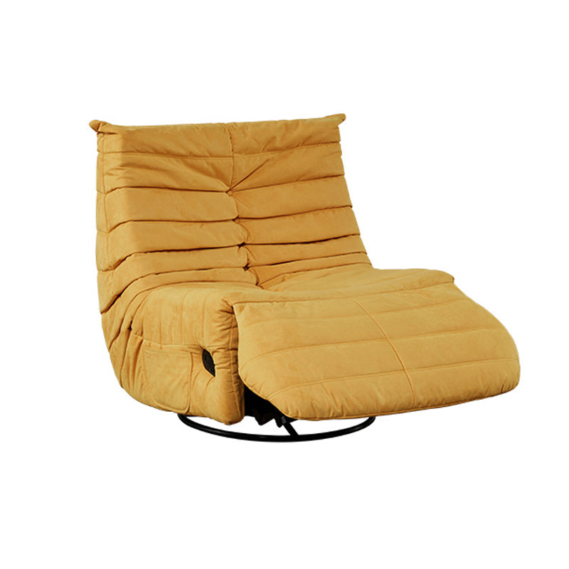 Microsuede Manual Recliner Tufted Back Home Theater Recliner with Storage Clearhalo 'Chairs & Seating' 'furn' 'furn_recliners' 'Furniture' 'Living Room Furniture' 'Recliners' 6760065