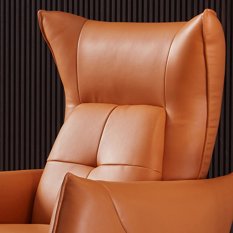 Genuine Leather Standard Recliner Swivel Base Recliner Chair With Legs Clearhalo 'Chairs & Seating' 'furn' 'furn_recliners' 'Furniture' 'Living Room Furniture' 'Recliners' 6760264