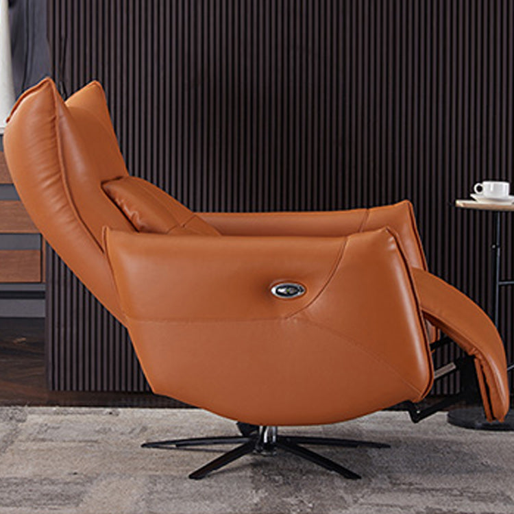 Genuine Leather Standard Recliner Swivel Base Recliner Chair With Legs Clearhalo 'Chairs & Seating' 'furn' 'furn_recliners' 'Furniture' 'Living Room Furniture' 'Recliners' 6760268