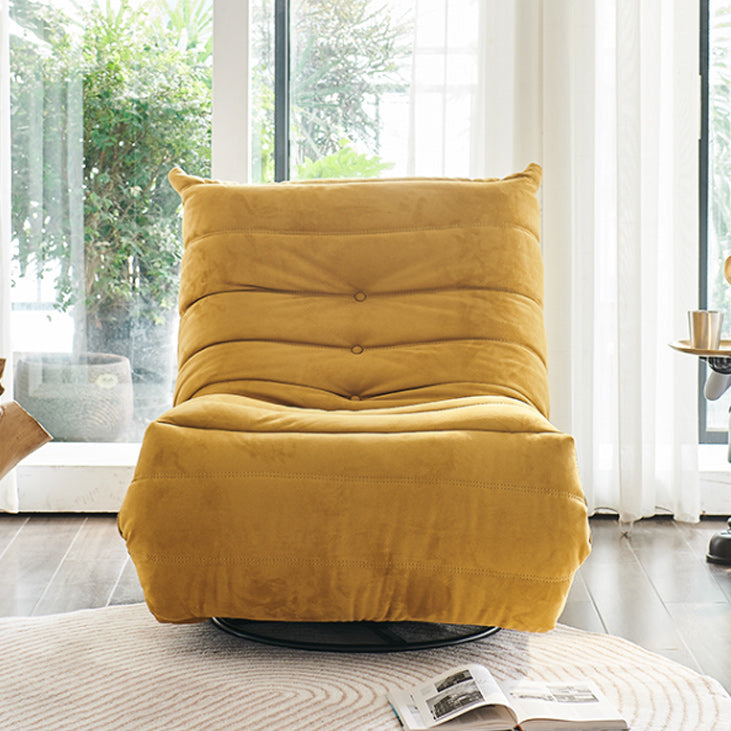 Contemporary Fabric Metal Solid Color Swivel Side Pockets Recliner Clearhalo 'Chairs & Seating' 'furn' 'furn_recliners' 'Furniture' 'Living Room Furniture' 'Recliners' 6760276