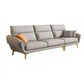 Mid Century Sofa and Chaise in Gray Flared Arm Sewn Pillow Back Sofa 3-Seater Sofa Horizontal Clearhalo 'furn' 'furn_sectionals' 'Furniture' 'Living Room Furniture' 'Sectionals' 6760685