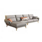 Mid Century Sofa and Chaise in Gray Flared Arm Sewn Pillow Back Sofa 2-Seater Sofa & 1-Seater Sofa & Chaise Longue Left Clearhalo 'furn' 'furn_sectionals' 'Furniture' 'Living Room Furniture' 'Sectionals' 6760694